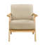 Chaise brune avec structure en bois massif et structure en bois d'hévéa-120260412
