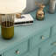 Armoire d'appoint en bois manufacturé bleu massif