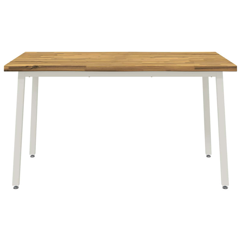 Acacia Dining Table, 75cm H x 120cm W x 80cm D, White