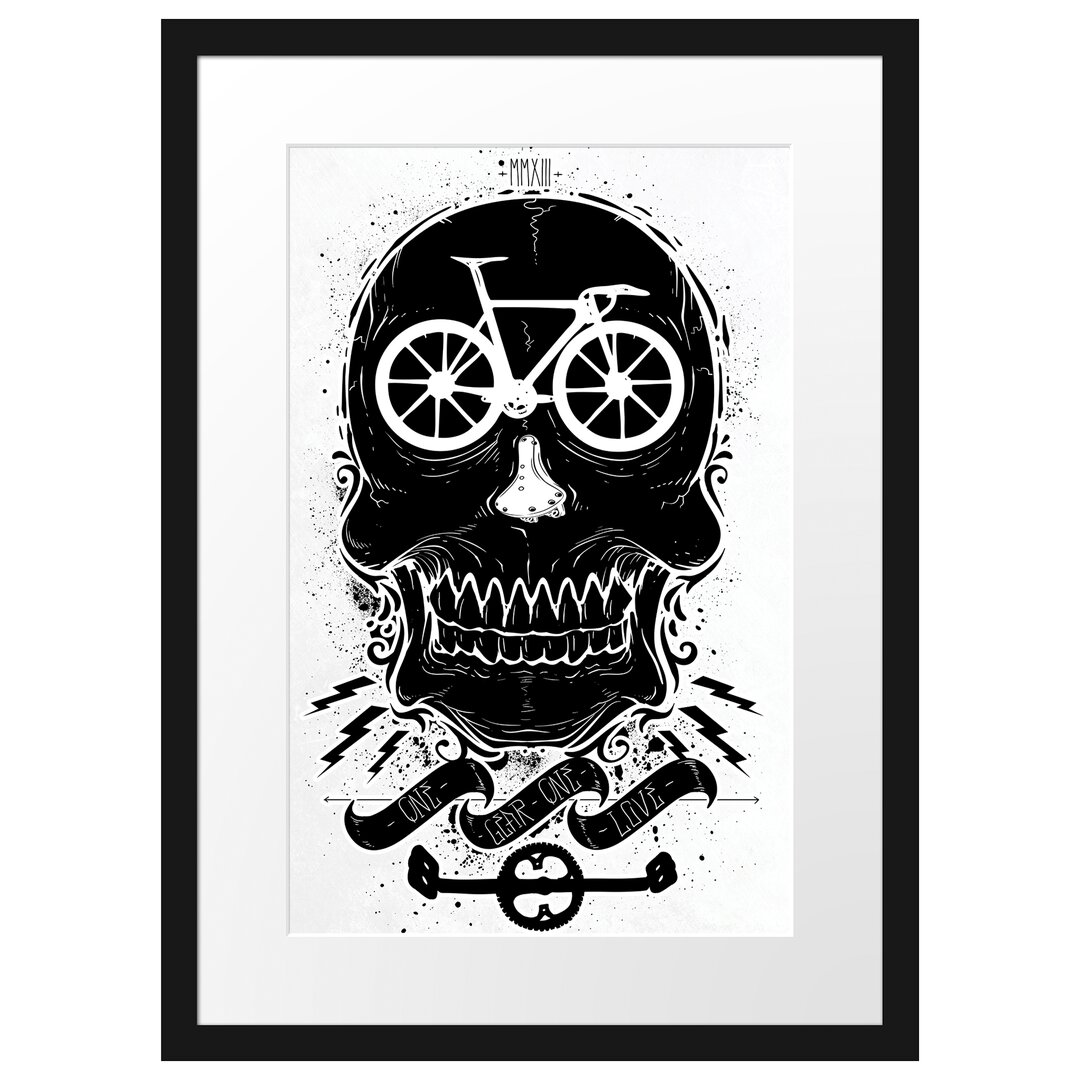 Gerahmtes Poster Fahrrad Licht Liebe