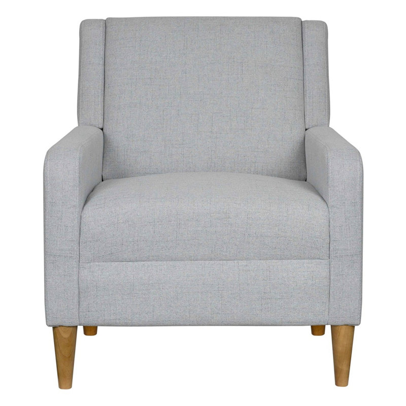 Fauteuil d'appoint rembourré, Gris clair