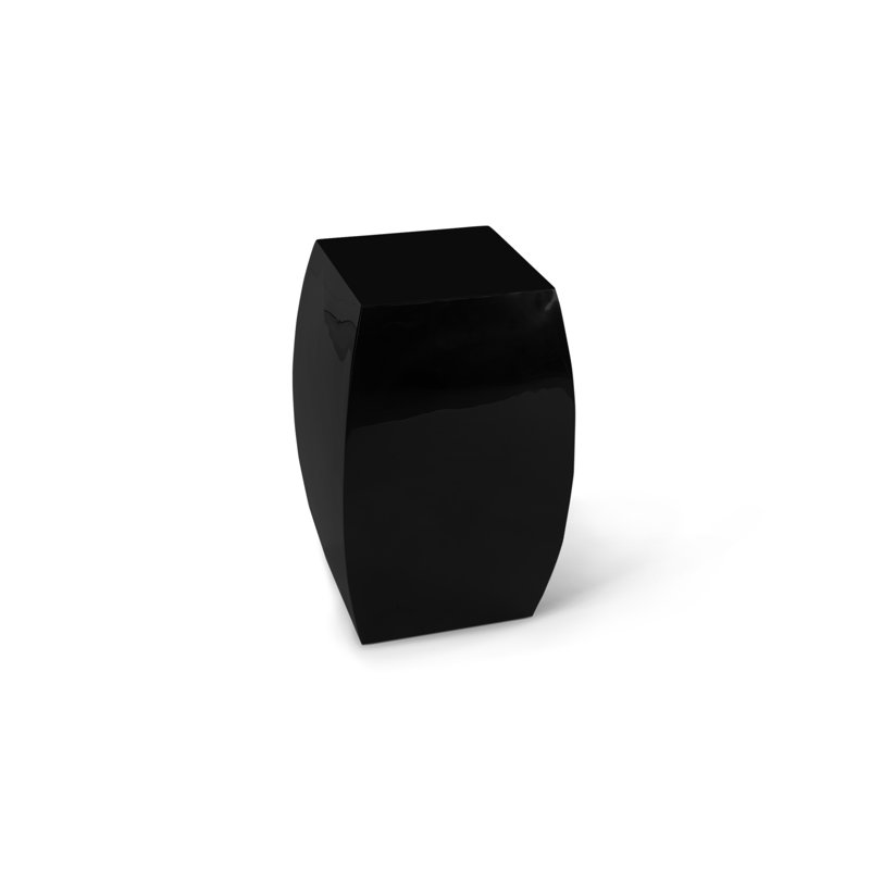 Taba Black Gel Coat Rectangular Outdoor Side Table