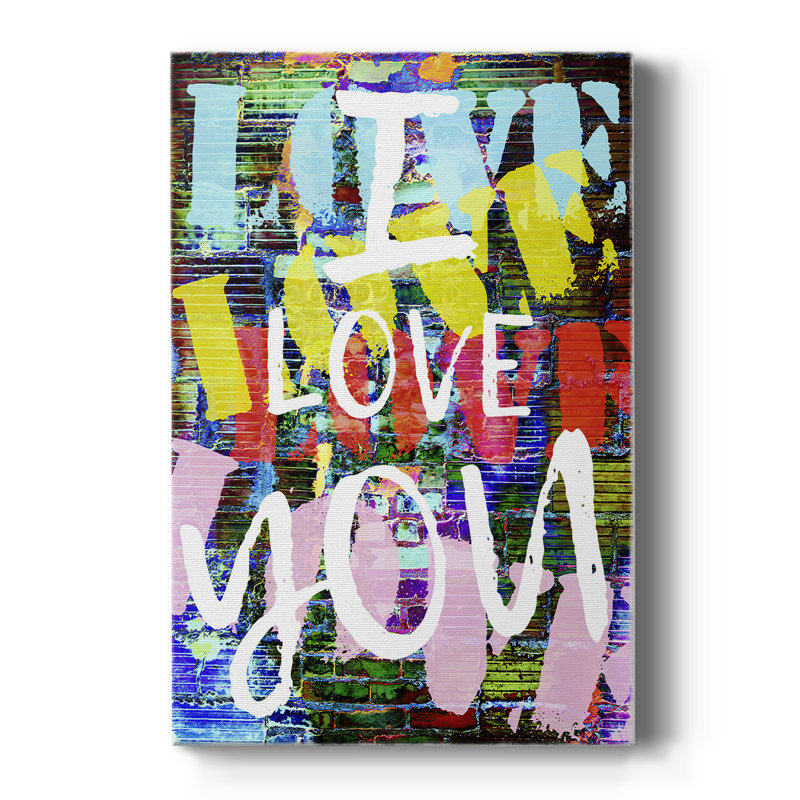 Graffiti Love II - galerie sur mesure Cavas, H 18 po x l 12 po
