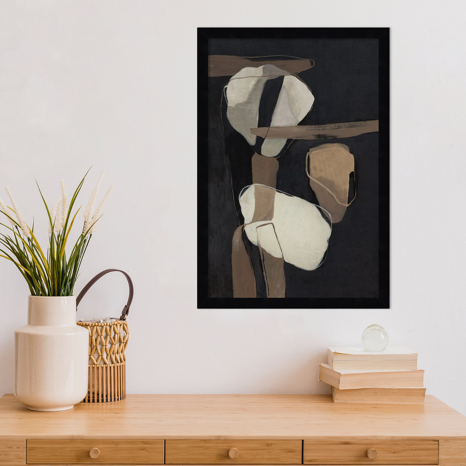 All Attached Print by Jacob q, Black, 21" H x 15" W