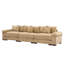 Fauteuil modulaire Camur en velours côtelé 3 places avec assise très large et profonde et structure en bois massif pour un confort surdimensionné, un coussin de bonne résilience et une assise confortable