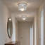 Applique murale en verre texturé - Luminaire mural moderne à une lumière en verre effet mercure, pour salle de bain moderne