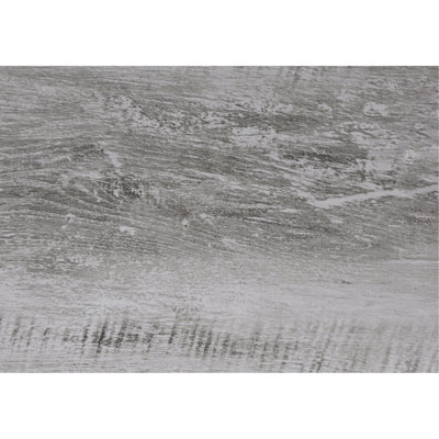 Table d'appoint rectangulaire moderne gris industriel effet bois, idéale pour le bureau, le salon ou comme table de chevet. Côtés épais pour une durabilité accrue. Conception à deux niveaux. Dimensions : 61,7 x 29 cm (24,31 x 11,42 pouces). Style moderne.
