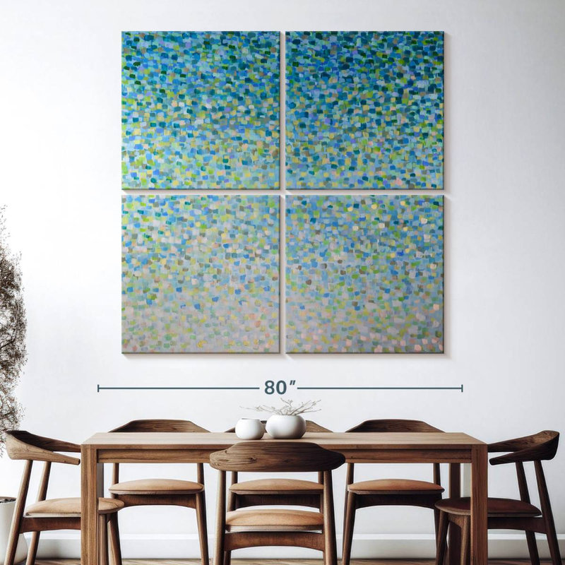 Blue Sea Glass, 74" H x 74" W