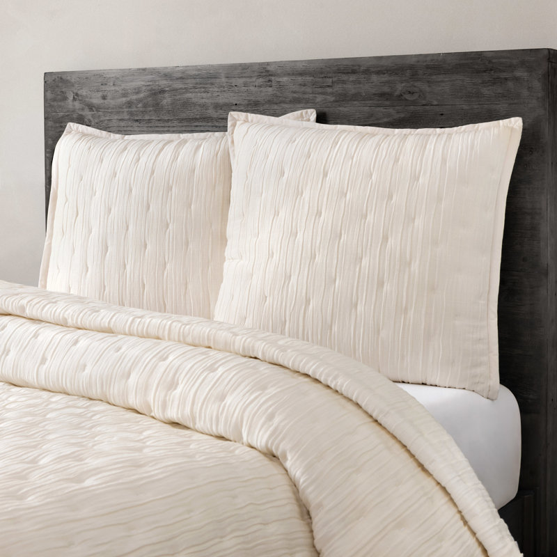 Meditate Linen Blend Sham, Euro, Ivory