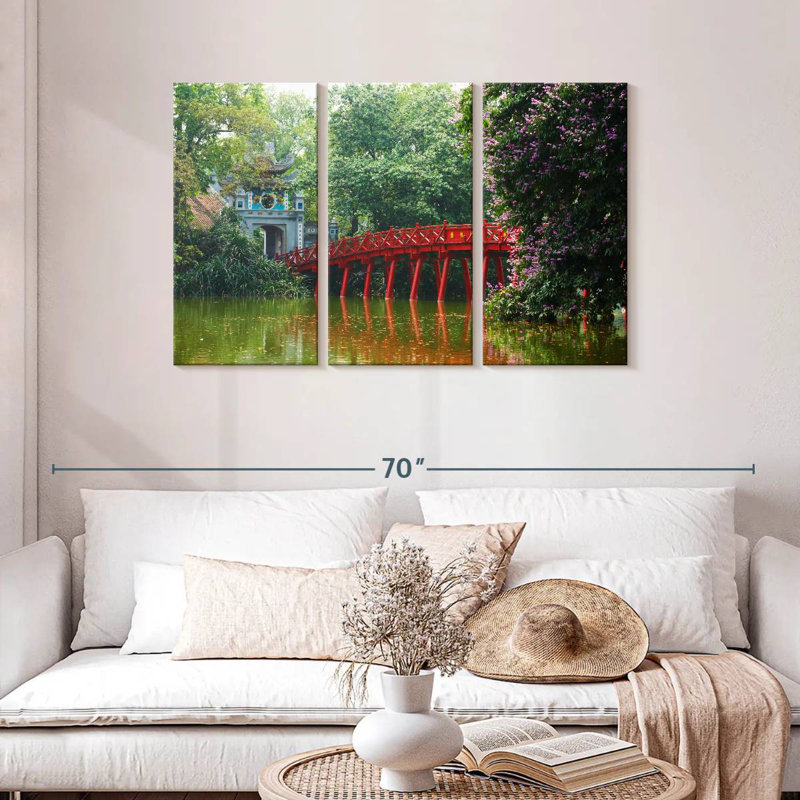 Lilie Hanoi Huc Bridge, H 28 po x l 45 po