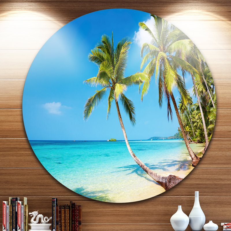 Photographie de toile côtière de plage tropicale côtière - Plage tropicale, H 23 po x l 23 po x P 1 po, Métal