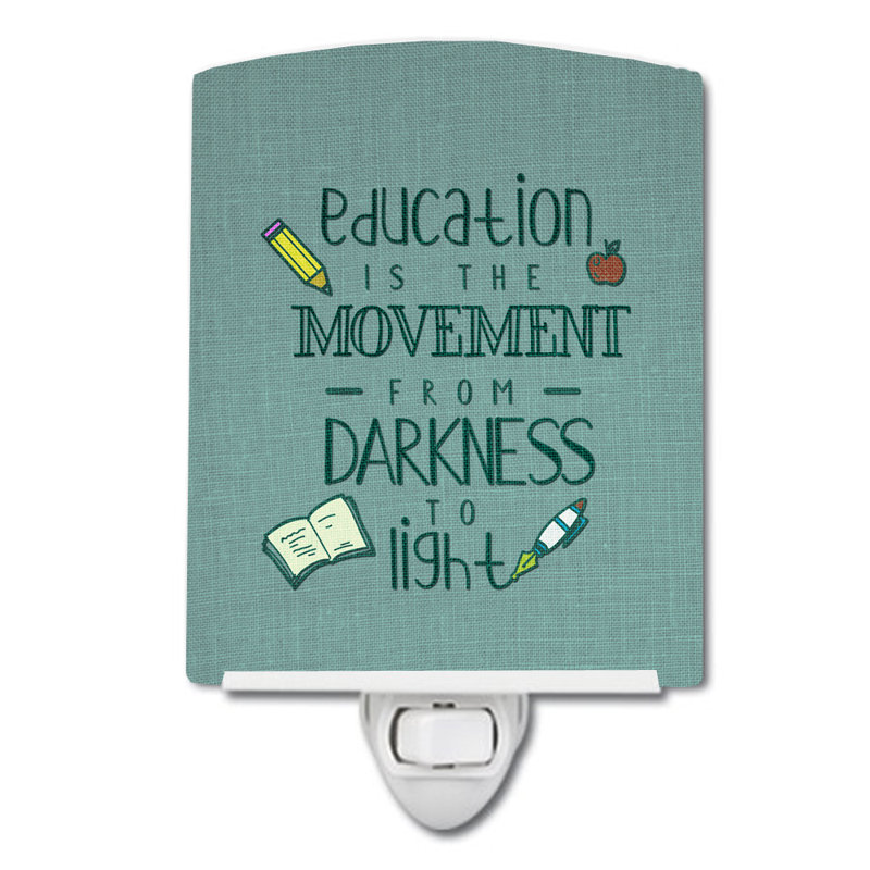 Education Is Movement Teacher Ceramic Night Light