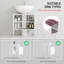Manufactured Wood,Steel Freestanding Under Sink Cabinet