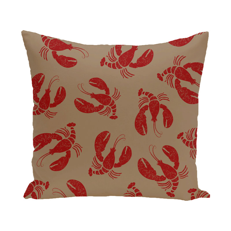 Nautical Nights Square Pillow Cover and Insert, 26"x26", Taupe/Beige