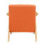 Accent Chair With Orange Cover: Solid Wood Frame Modern Home Chair: Textured Fabric, 32"x28.5"x31.5