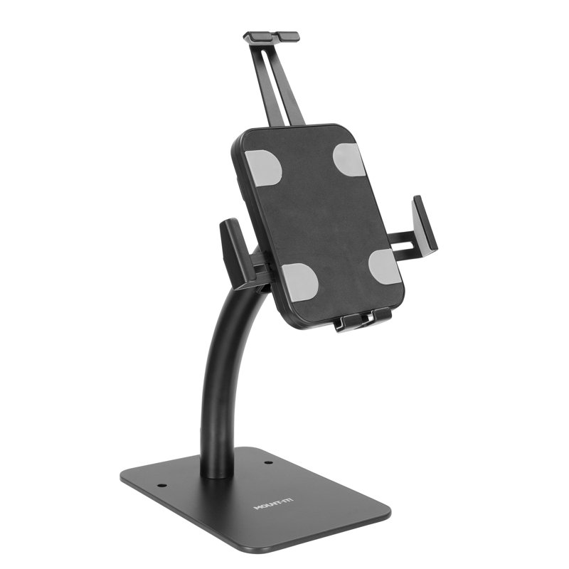 Black Adjustable Anti-Theft Tablet Countertop Kiosk Stand