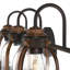 Éclairage pour meuble-lavabo à 3 lumières à intensité variable bronze huilé et bois de grange Gzifa