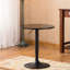 Table de bar réglable en métal noir, plateau rond de 24 po de diamètre, pour les espaces de vie modernes, table de patio, cadre, utilisation à l'extérieur