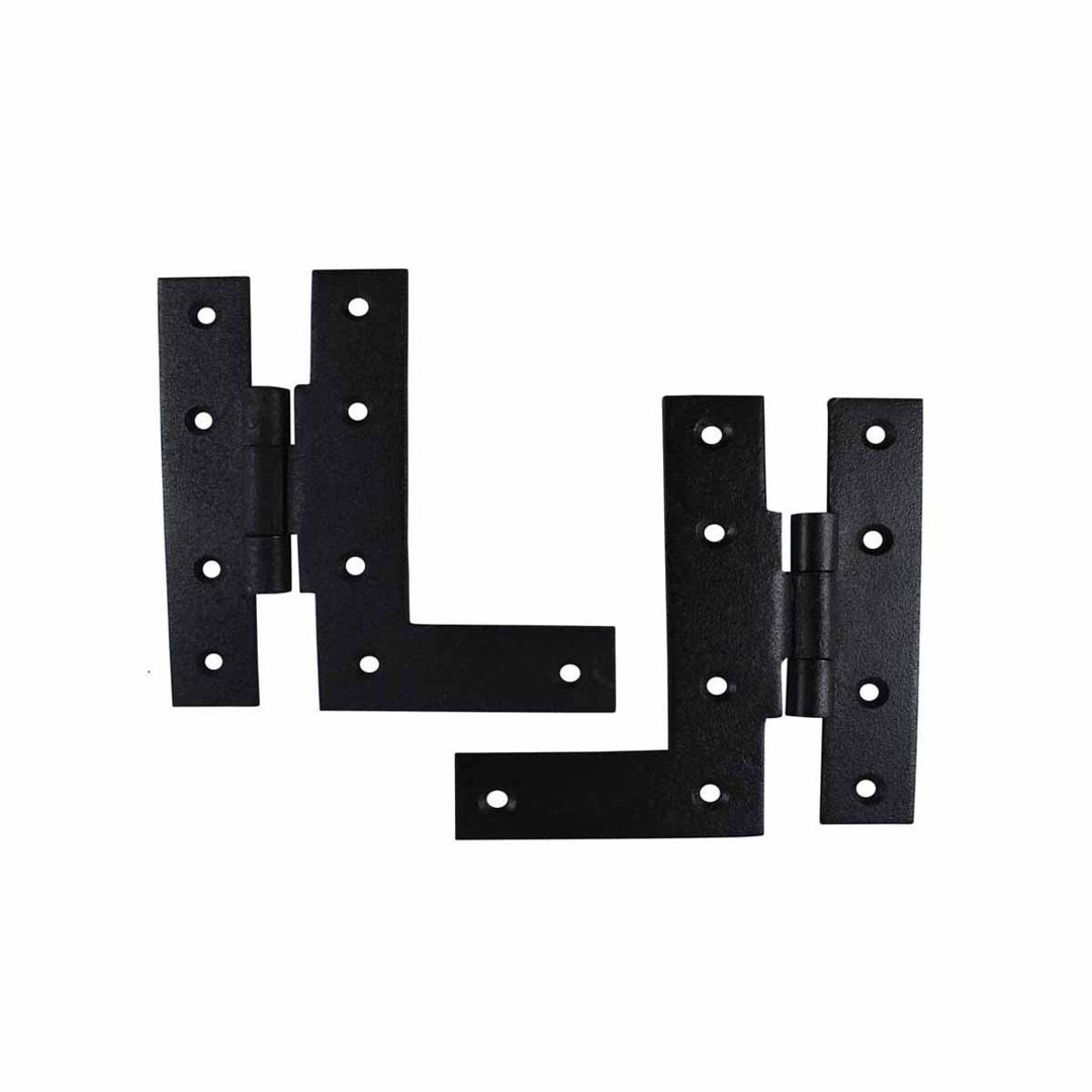 Pair Offset H-L Cabinet Wrought Iron Surface Mount Hinge (Set of 2) The Renovators Supply Inc.