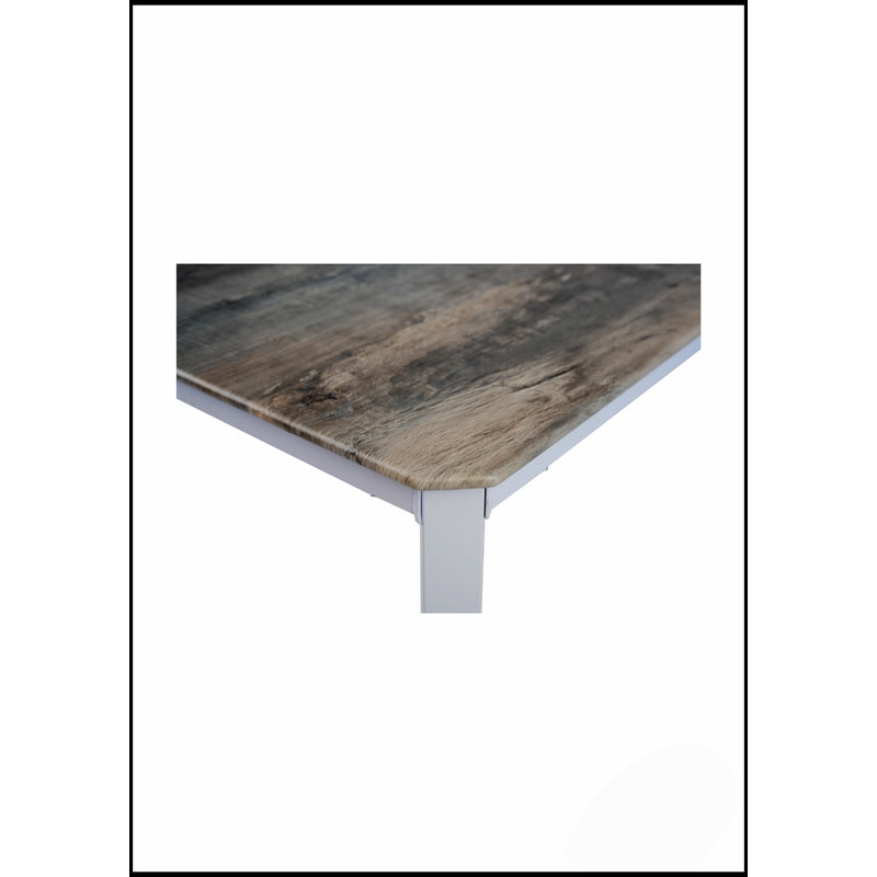 Ensemble de table à manger moderne 5 pièces avec grain de bois réaliste, compact et élégant pour les petits et moyens espaces