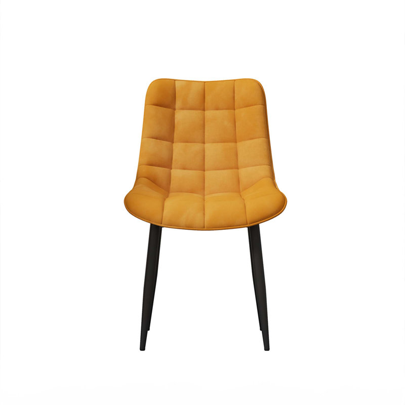 NOVA MODERN VELVET DINING CHAIR PADDED SEAT METAL LEG KITCHEN , Set Of 6