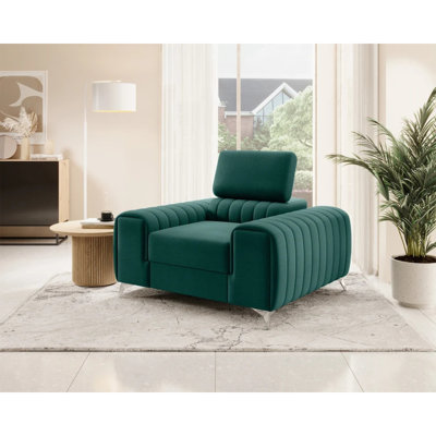 Laurence Modern Accent Chair - Teal Green