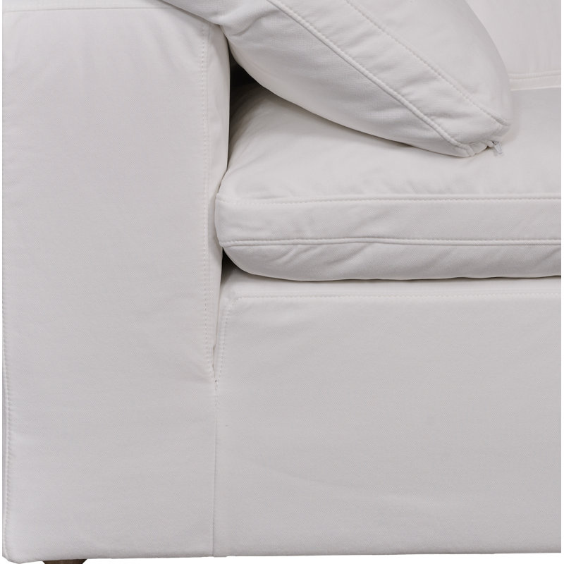 3 - Piece Upholstered Chaise Sectional, White Livesmart®