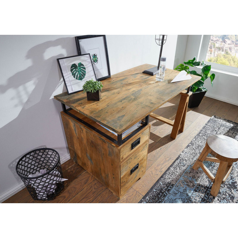 Railway Solid Wood Writing Desk