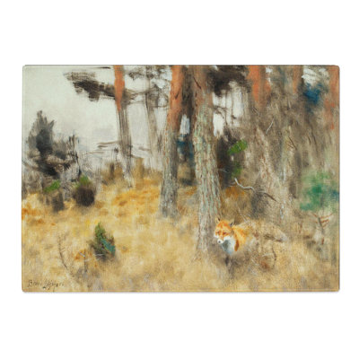 Roaming Fox by Bruno Liljefors Chopping Board