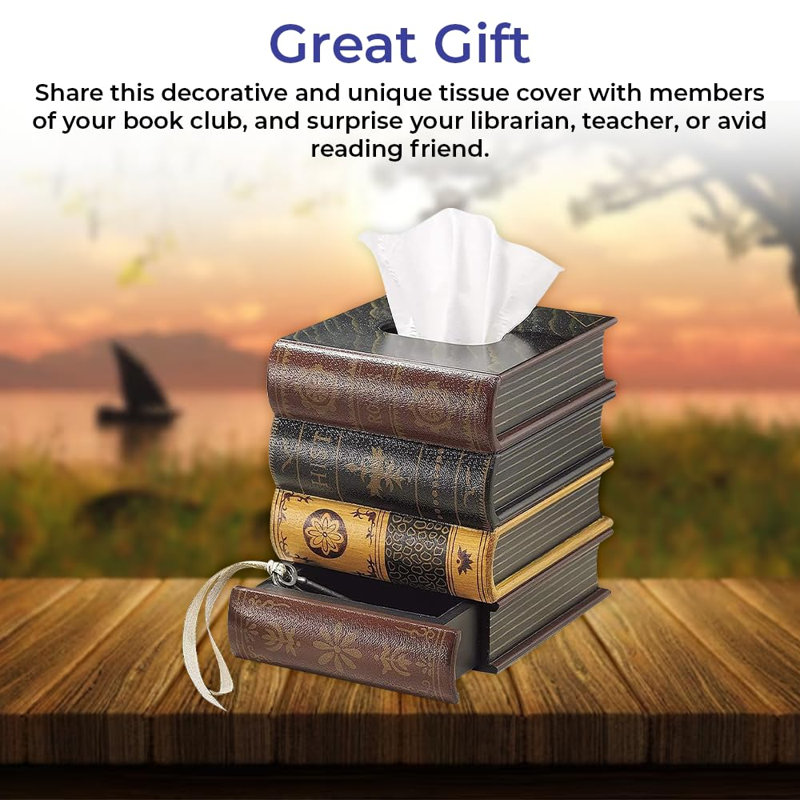 Book Tissue Dispenser | Facial Tissues Holder