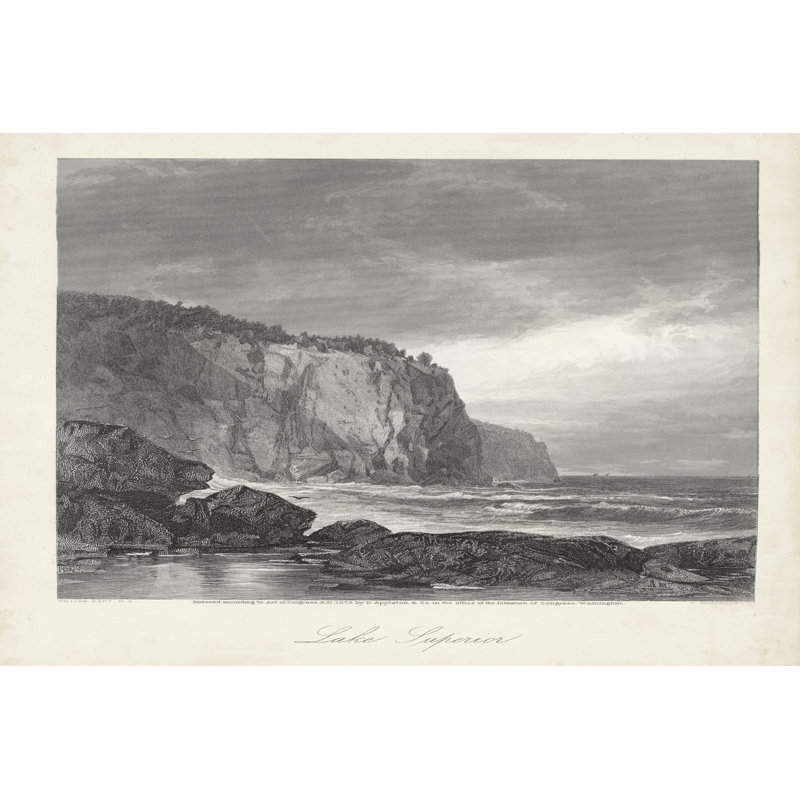 «Lake Superior» par William Cullen Bryant, impression sur toile tendue, H 32 po x l 48 po