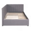 Lit de jour en tissu d'ameublement (gris)