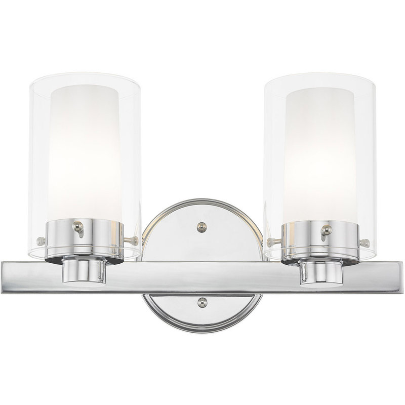 Éclairage pour meuble-lavabo 2 lumières Artsiom, Chrome poli