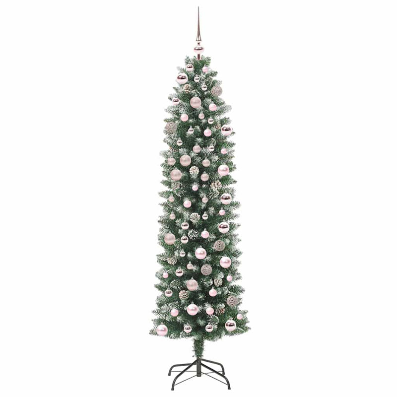 Artificial Slim Christmas Tree, 5.91' H, Pink