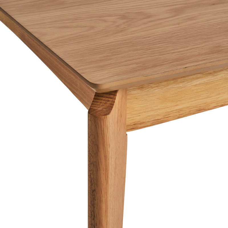 Table d'ordinateur moderne en bois de style Mid-Century, fabriquée en bois d'hévéa, faux-plateau, ombre en chêne naturel, pour 4-6 utilisateurs, finition conférence moderne, structure, surface, invités