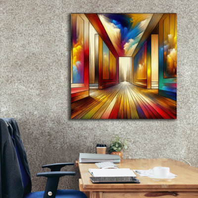  'Abstract Path 2' by Rey Klimt Canvas Wall Art, 37" x 37"