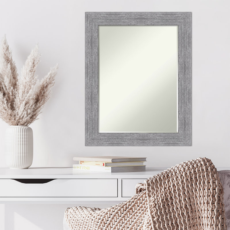 Repton Flat Wall Mirror, Gray