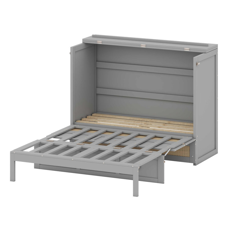 Lit escamotable avec grands tiroirs Murphy, Gris