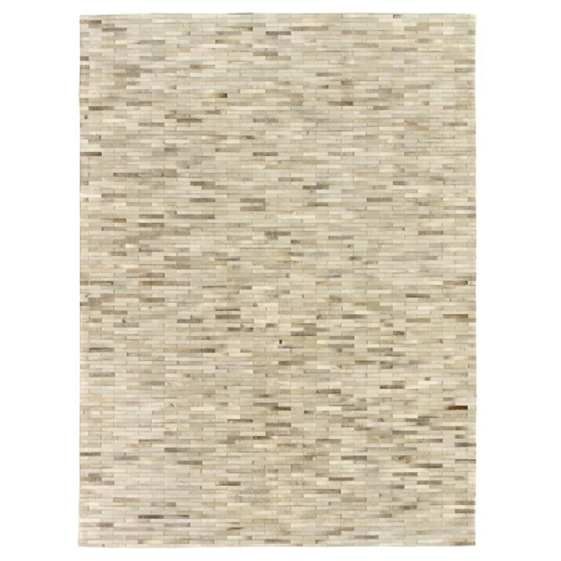 Natural Hide Geometric Area Rug, Rectangle 5' x 8'