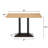 48"L x 30"W Solid Wood Tabletop w/ 27" x 15" Two-Column Dining Height Table Base-2051811144-2051811151