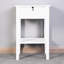 Table de rangement blanche sur pied avec tiroir