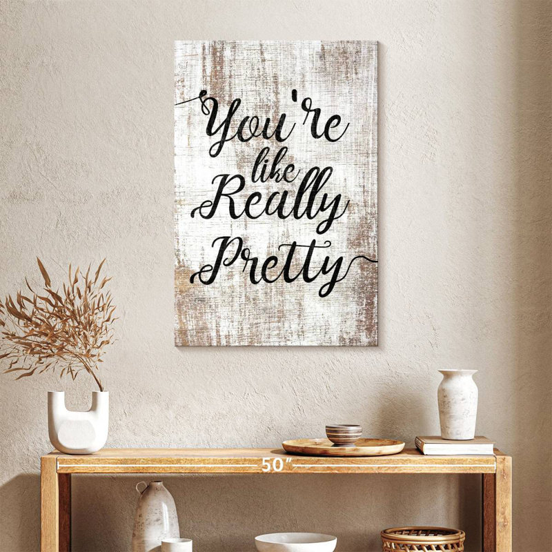 Vous êtes vraiment jolie typographie, H 36 po x l 24 po