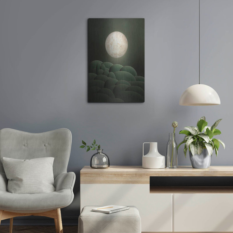 Ivy Bronx «Moon Mountain» par Luxe Portfolio, art mural en métal, H 24 po x l 16 po