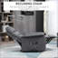 Fauteuil inclinable électrique Power Lift avec massage par vibration, tissu rembourré pour personnes âgées, télécommande, poches latérales | Gris ardoise | Structure en acier