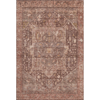 Premium Machine Washable Larock AMF1240 Medallion Rug