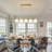 5-Light Mid-Century Opal Glass Bubble Linear Pendant