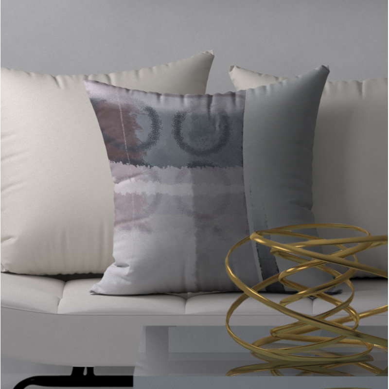 Abstract Reversible Throw Pillow, 24" x 24"