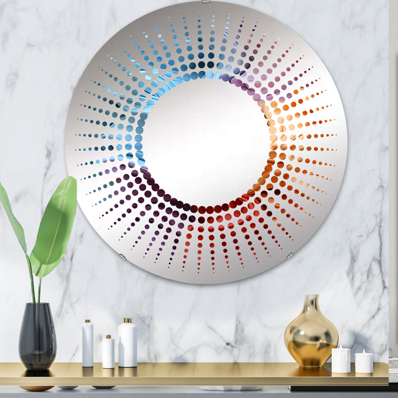 Miroir mural soleil, 31,4 po x 31,4 po
