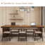 Bureau de direction rectangulaire en bois massif brun noisette-507446020