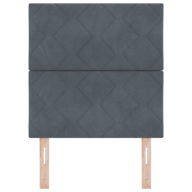Fabric Headboard Argyle With Headboard Fabric, Cot Bed / Toddler (70 x 140cm), Dark Grey